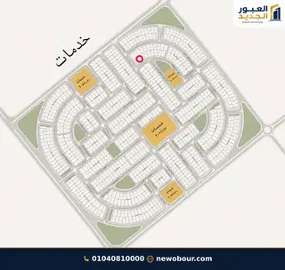 أرض - تم التخصيص 276 م² عمارة سكني — مدينة العبور الجديدة، الحي الثامن، مجاورة 6 — موقع القطعة — 1