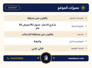 أرض - تم التخصيص 500 م² عمارة سكني — مدينة العبور الجديدة، الحي العاشر، مجاورة 6 — بطاقة الإعلان — 5