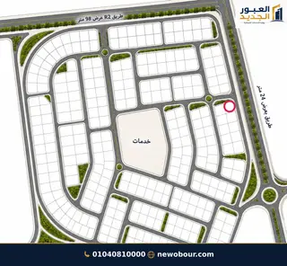أرض - تم التخصيص 500 م² عمارة سكني — مدينة العبور الجديدة، الحي السابع عشر، مجاورة 3 — موقع القطعة — 1