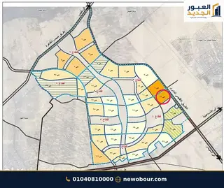 أرض - تم التخصيص عمارة سكني — مدينة العبور الجديدة، الحي الثالث والعشرون، مجاورة 4 — من الحي — خريطة الموقع — 7