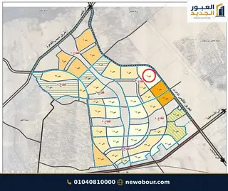 أرض - تم التخصيص 276 م² عمارة سكني — مدينة العبور الجديدة، الحي الثامن، مجاورة 6 — من الحي — خريطة الموقع — 7