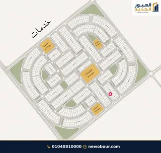 أرض - تم التخصيص 276 م² عمارة سكني — مدينة العبور الجديدة، الحي الثامن، مجاورة 6 — موقع القطعة — 1