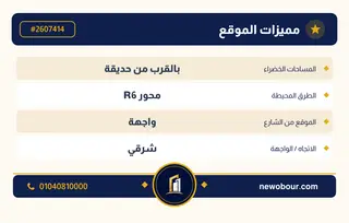 أرض - تم التخصيص 209 م² عمارة سكني — مدينة العبور الجديدة، الحي الثالث والعشرون، مجاورة 5 — بطاقة الإعلان — 5