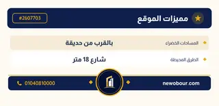 أرض - تم التخصيص 209 م² عمارة سكني — مدينة العبور الجديدة، الحي التاسع، مجاورة 2 — بطاقة الإعلان — 5