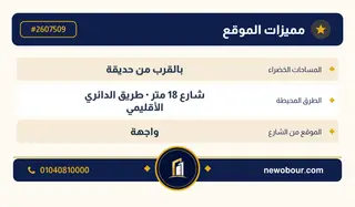 أرض - تم التخصيص 209 م² عمارة سكني — مدينة العبور الجديدة، الحي السابع عشر، مجاورة 10 — بطاقة الإعلان — 5