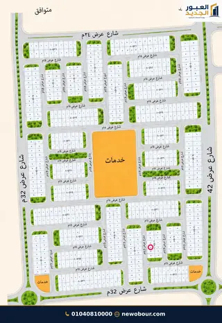 أرض - تم التخصيص 276 م² عمارة سكني — مدينة العبور الجديدة، الحي الثامن، المجاورة 5 — موقع القطعة — 1
