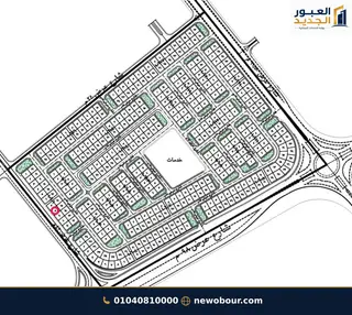 أرض - تم التخصيص 500 م² عمارة سكني — مدينة العبور الجديدة، الحي العاشر، مجاورة 6 — موقع القطعة — 1