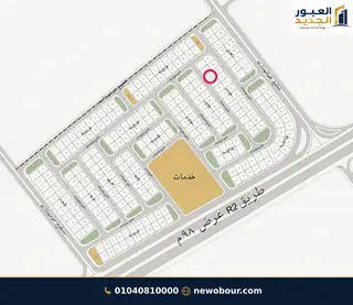 أرض - تم التخصيص 500 م² عمارة سكني — مدينة العبور الجديدة، الحي العاشر، مجاورة 5 — موقع القطعة — 1