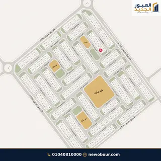 أرض - تم التخصيص 209 م² عمارة سكني — مدينة العبور الجديدة، الحي التاسع، مجاورة 2 — موقع القطعة — 1