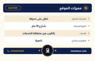 أرض - تم التخصيص 209 م² عمارة سكني — مدينة العبور الجديدة، الحي الثالث والعشرون، مجاورة 6 — بطاقة الإعلان — 4