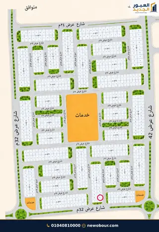 أرض - تم التخصيص 276 م² عمارة سكني — مدينة العبور الجديدة، الحي الثامن، المجاورة 5 — موقع القطعة — 1
