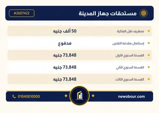 أرض - تم التخصيص 276 م² عمارة سكني — مدينة العبور الجديدة، الحي الثامن، مجاورة 6 — بطاقة الإعلان — 6