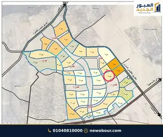 أرض - تم التخصيص 209 م² عمارة سكني — مدينة العبور الجديدة، الحي السابع عشر، مجاورة 10 — من الحي — خريطة الموقع — 7