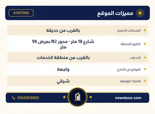 أرض - تم التخصيص 500 م² عمارة سكني — مدينة العبور الجديدة، الحي السابع عشر، مجاورة 3 — بطاقة الإعلان — 5