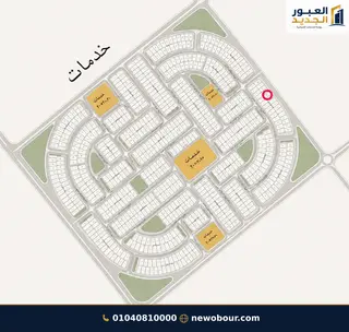 أرض - تم التخصيص 276 م² عمارة سكني — مدينة العبور الجديدة، الحي الثامن، مجاورة 6 — موقع القطعة — 1