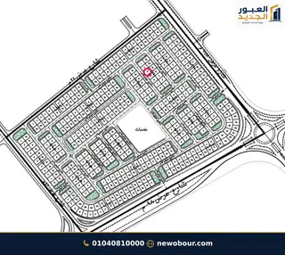 أرض - تم التخصيص 500 م² عمارة سكني — مدينة العبور الجديدة، الحي العاشر، مجاورة 6 — موقع القطعة — 1