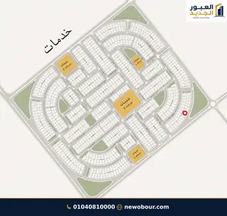 أرض - تم التخصيص 276 م² عمارة سكني — مدينة العبور الجديدة، الحي الثامن، مجاورة 6 — موقع القطعة — 1