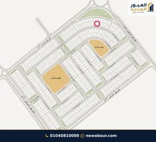 أرض - تم التخصيص 400 م² عمارة سكني — مدينة العبور الجديدة، الحي الثامن، مجاورة 7 — موقع القطعة — 1