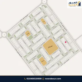 أرض - تم التخصيص 209 م² عمارة سكني — مدينة العبور الجديدة، الحي التاسع، مجاورة 2 — موقع القطعة — 1
