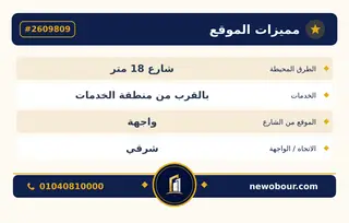 أرض - تم التخصيص 209 م² عمارة سكني — مدينة العبور الجديدة، الحي التاسع، مجاورة 2 — بطاقة الإعلان — 5