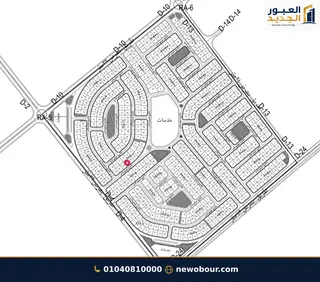 أرض - تم التخصيص 500 م² عمارة سكني — مدينة العبور الجديدة، الحي التاسع والعشرون، مجاورة 2 — موقع القطعة — 1