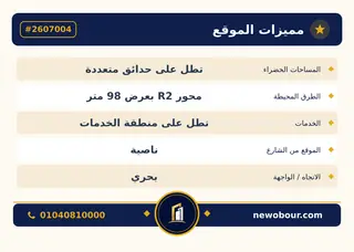 أرض - تم التخصيص 500 م² عمارة سكني — مدينة العبور الجديدة، الحي العاشر، مجاورة 5 — بطاقة الإعلان — 5