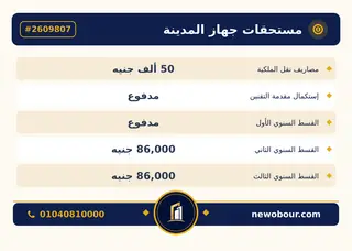 أرض - تم التخصيص 276 م² عمارة سكني — مدينة العبور الجديدة، الحي الثاني والثلاثون، مجاورة 2 — بطاقة الإعلان — 7