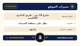 أرض - تم التخصيص 276 م² عمارة سكني — مدينة العبور الجديدة، الحي الثامن، المجاورة 5 — بطاقة الإعلان — 7