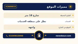 أرض - تم التخصيص 209 م² عمارة سكني — مدينة العبور الجديدة، الحي الثاني والثلاثون، مجاورة 3 — بطاقة الإعلان — 5